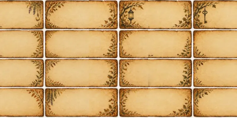 Halloween Parchment Cards