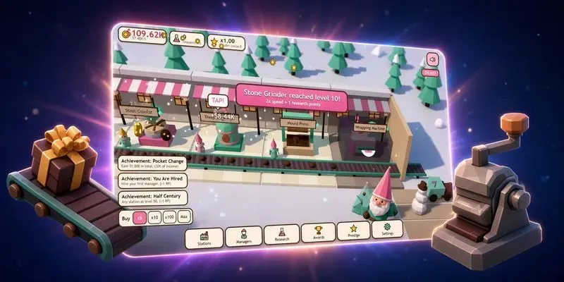 3D Idle Factory Tycoon Game Builder