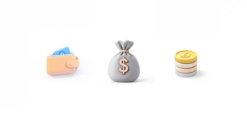 Cute Minimal 3d Finance Icons generated by undefined