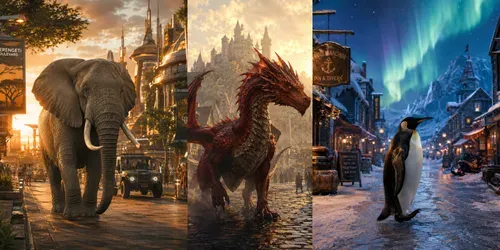 Living Creatures On Themed Streets generated by chatgpt-image