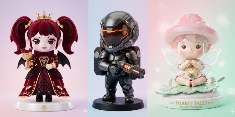Premium 3D Designer Art Toys generated by undefined