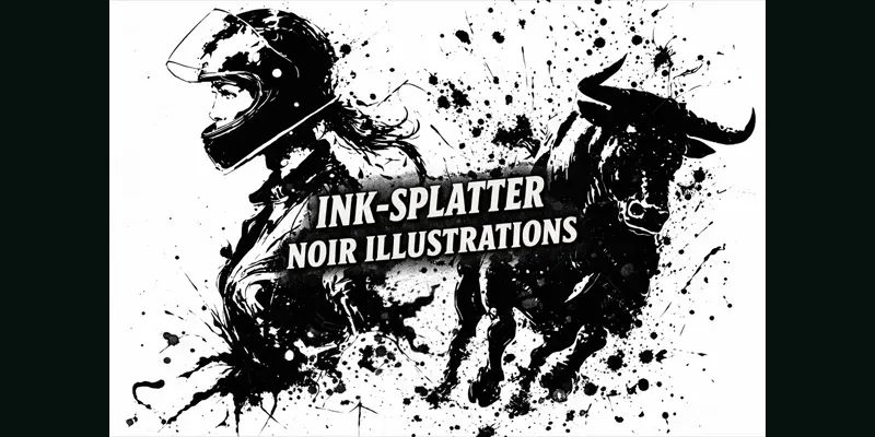 Inksplatter Noir Illustrations generated by undefined