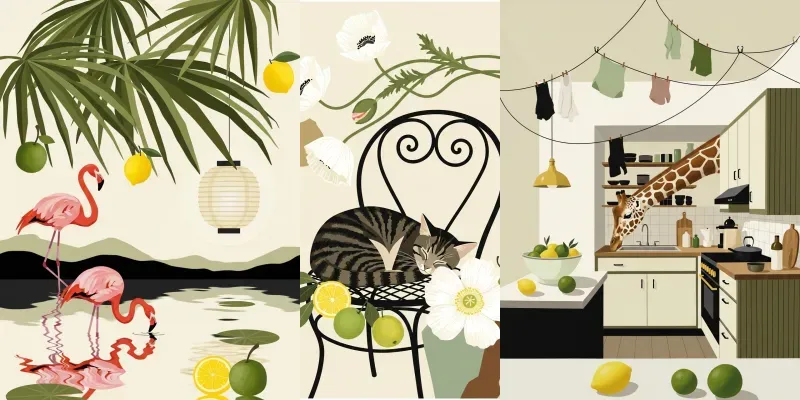Surreal Decorative Animal Interiors generated by undefined