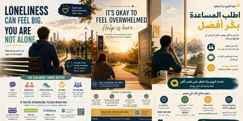Hope Connection Awareness Posters generated by chatgpt-image