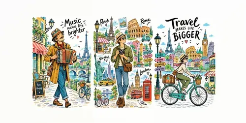 Whimsical City Landmark Posters generated by chatgpt-image