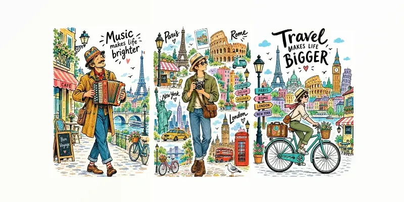 Whimsical City Landmark Posters