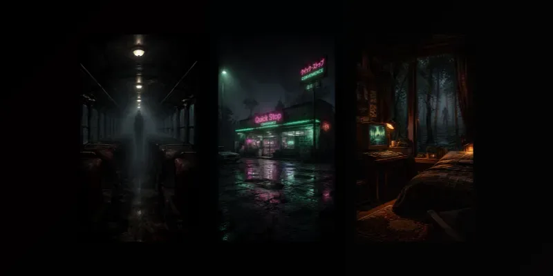 Dark Cinematic Horror Worlds Gothic Ais generated by undefined