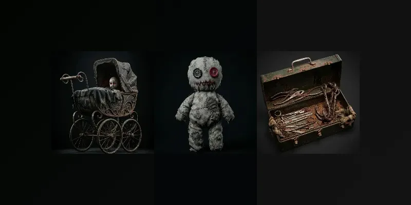 Ultrarealistic Horror Game Assets generated by undefined