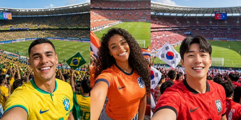 Football Influencer Stadium Selfies generated by undefined