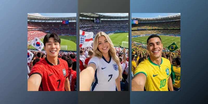 Football Influencer Stadium Selfies generated by undefined