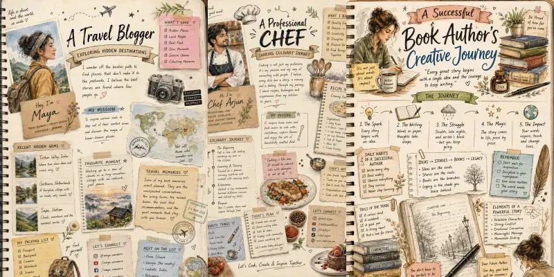 Notebookstyle Personal Brand Story Posts generated by undefined
