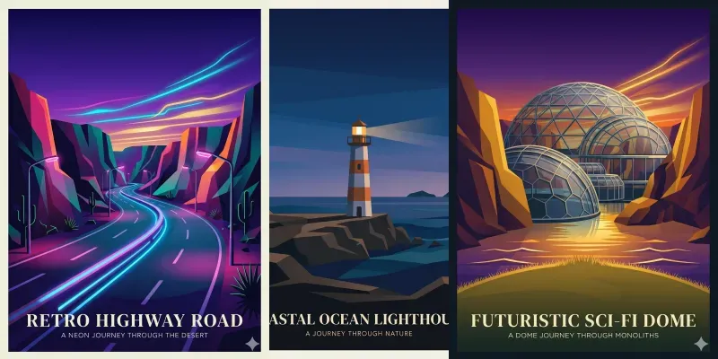 Minimal Scenic Poster Art generated by undefined