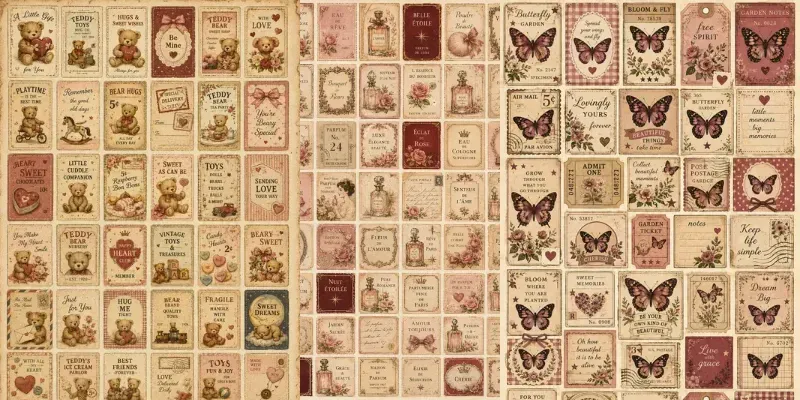 Retro Cherry Scrapbook Sticker Sheets generated by undefined