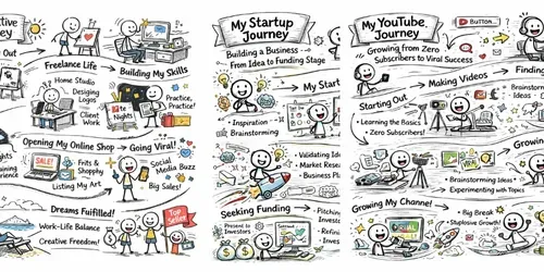 Creative Journey Infographic Story Packs generated by chatgpt-image