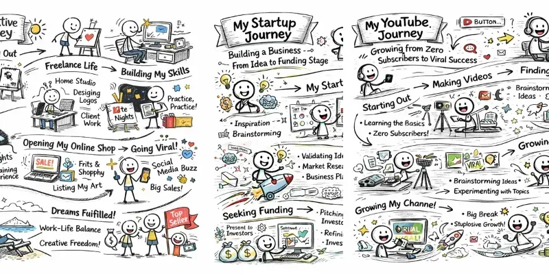 Creative Journey Infographic Story Packs generated by undefined