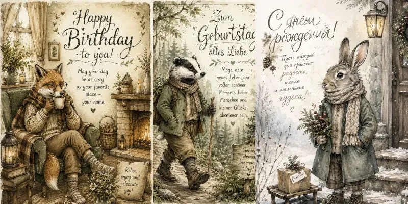 Watercolor Birthday Cards generated by undefined