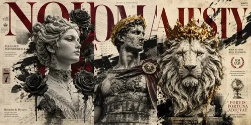 Modern Editorial Collage Posters Kits generated by chatgpt-image