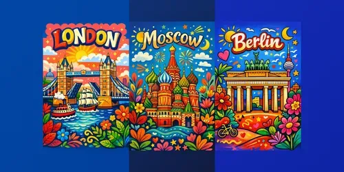 Vibrant Playful Travel Posters generated by chatgpt-image