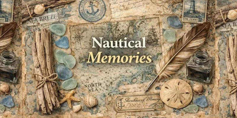 Nautical Memories Junk Journal Pages generated by undefined