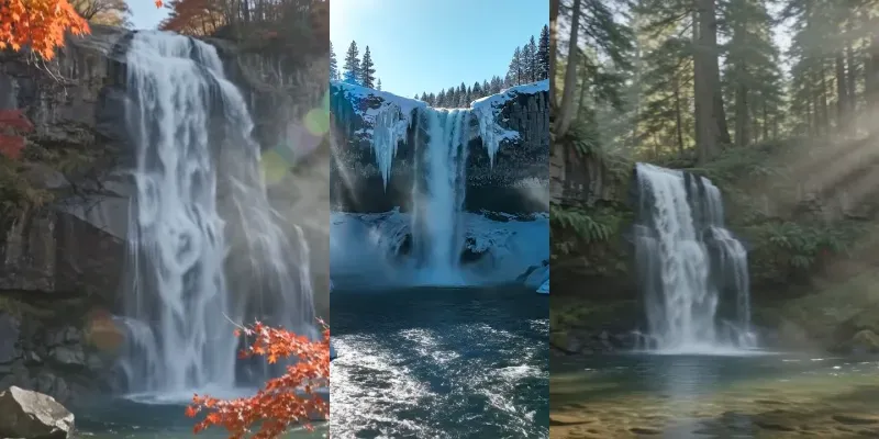 Cinematic Waterfall Videos generated by undefined