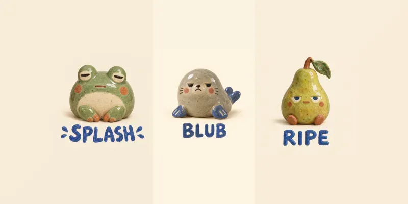 Kawaii Ceramic Character Icons
