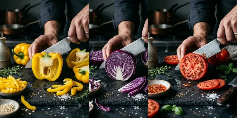 Dramatic Vegetable Cuttings generated by undefined