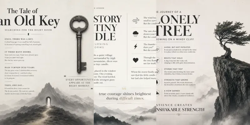 Timeless Wisdom Story Poster Generator generated by undefined