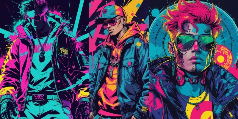 Streetwear Neon Art Designs generated by undefined