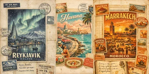 Retro Travel Junk Journals generated by chatgpt-image