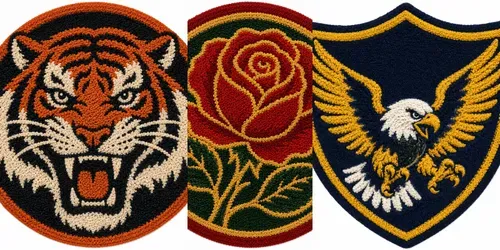 Retro Chenille Embroidery Patches generated by chatgpt-image
