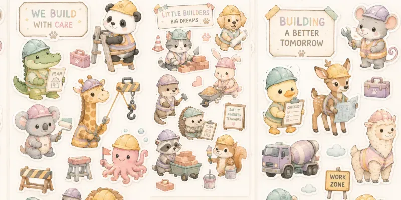 Cute Animal Stickers generated by undefined