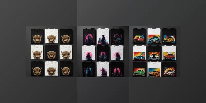 Premium Folded Tshirt Mockups generated by undefined