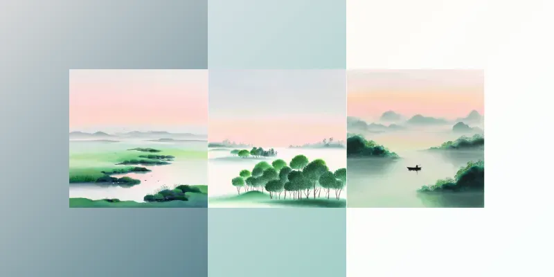 Misty Pastel Landscapes generated by undefined