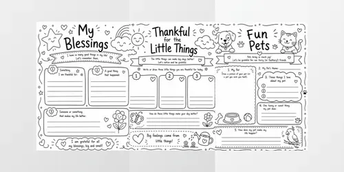 Cute Kids Gratitude Journal Page Creators generated by chatgpt-image