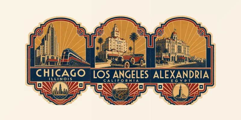 Retro Travel Luggage Label Generator