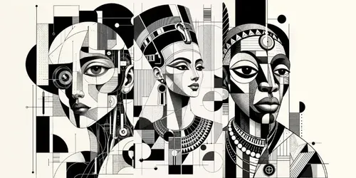 Abstract Cubist Geometric Portraits generated by chatgpt-image