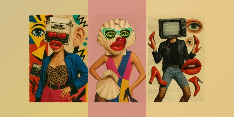 Pop Cutouts Fashion Collage Series generated by undefined