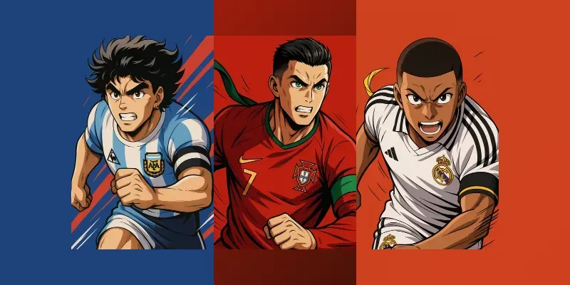 Anime Illustrations Of A Soccer Player generated by undefined