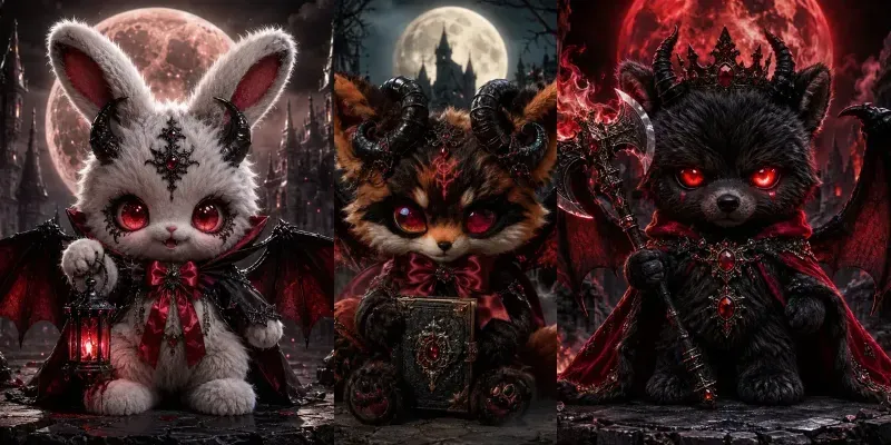 Dark Gothic Plush Creatures Collections generated by undefined