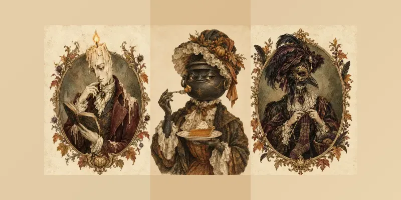 Vintage Surreal Halloween Portraits