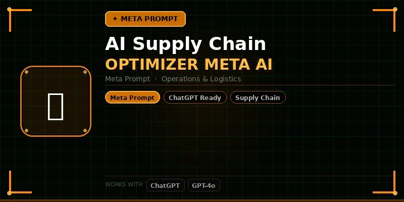 Supply Chain Optimizer Meta Ai generated by undefined