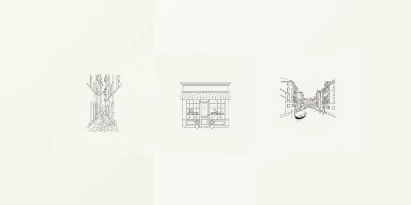 Minimalist Editorial Ink Sketch Scenes generated by undefined