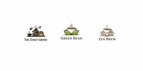 Minimalist Professional Cafe Logos generated by chatgpt-image