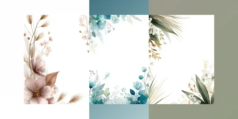 Watercolor Wedding Card Backgrounds