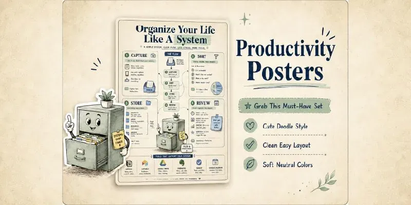 Productivity Infographic Posters generated by undefined