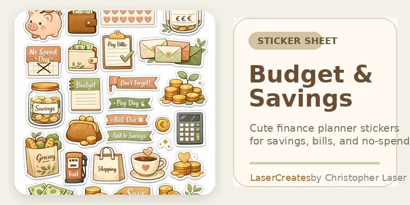 Budget Savings Sticker Sheets generated by undefined