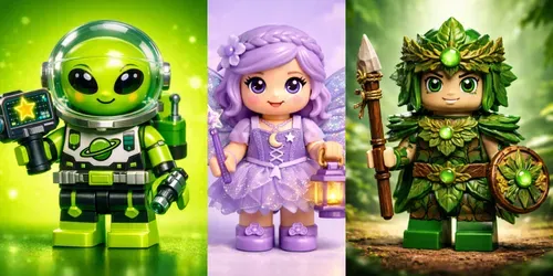 Playful Brick Character Studio Art generated by chatgpt-image