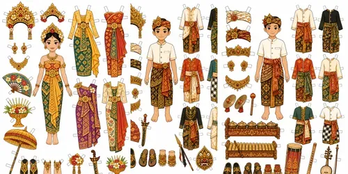 Balinese Folk Paper Dolls generated by chatgpt-image