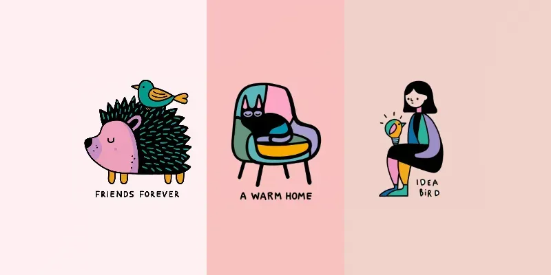 Cute Minimalist Illustration Generator App | PromptBase