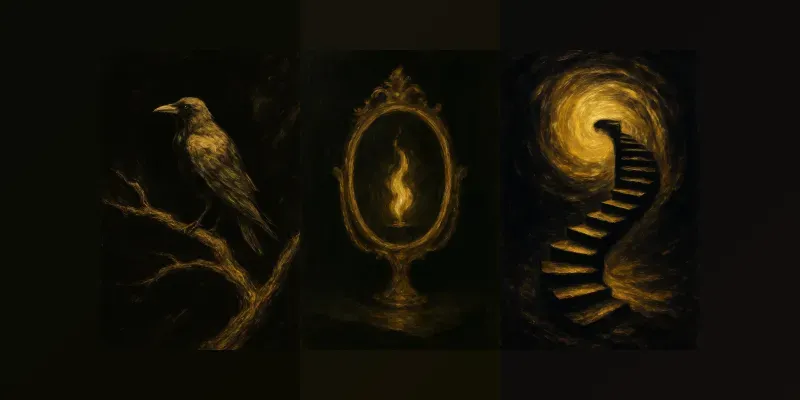 Black Gold Impressionist Art generated by undefined